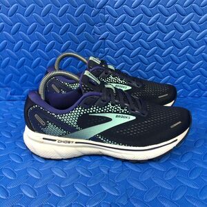 Brooks Ghost 14 Womens Running Walking Shoes Blue Athletic Sneakers Size 8B